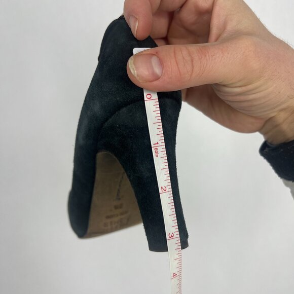 EILEEN FISHER - Suede Block Heel black Pump - Picture 14 of 14